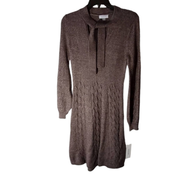 Calvin‎ Klein tie neck lantern sleeve sweater dress size small new!! - Picture 8 of 8